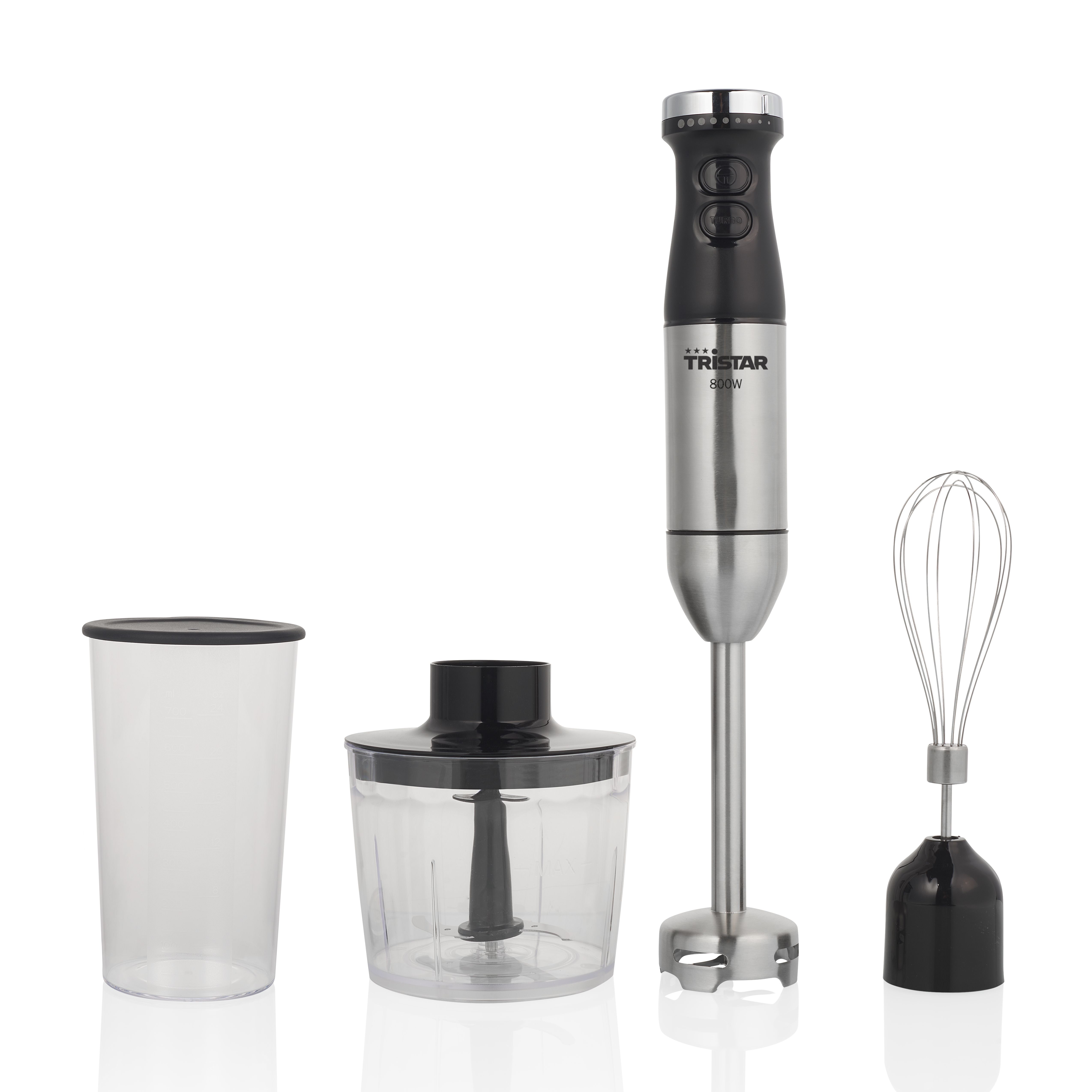 Tristar MX-4839 Staafmixer Set - 800W - Zwart/RVS