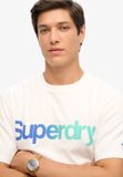 Superdry Core Logo Loose T-shirt Heren Brilliant White Fade XL