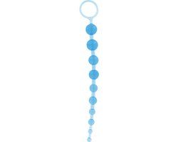 ToyJoy Toy Joy - Thai Toy Beads - Blue - Anal Dildo - 25.5cm - 25mm - Elastomer