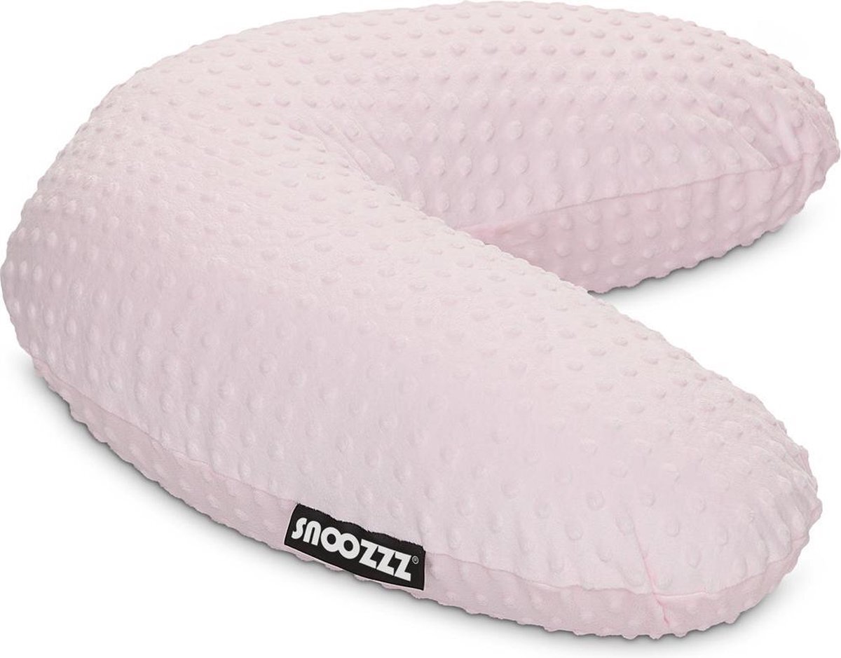 Snoozzz Voedingskussen Small met afneembare hoes Roze - Fiber vulling - 120 cm roze