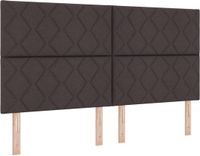 vidaXL Boxspringbed met matras Donkerbruin 180 x 200 cm Stof