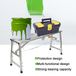 StarTech Opklapbare werkbank - Werkplatform met leuning - Extra stevig versterkt - Geschikt voor bouw en decoratie - Werkplatform met trap - 120x30x90 cm