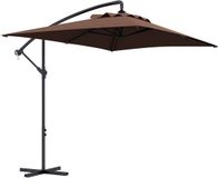 Outsunny Terrasparasol met zijarm - Polyester - 294x193x250cm - Bruin