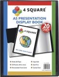 Merkloos Display Boek - Documenten Map - Documenten Organiseren - 20 Zakken - A5 Formaat - Zwart