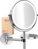 Fraay® 3-in-1 Make Up Spiegel met LED Verlichting - 10x Vergroting - Oplaadbaar - Chroom