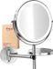 Fraay® Miroir de maquillage 3-en-1 avec éclairage LED - Grossissement 10x - Rechargeable - Chrome
