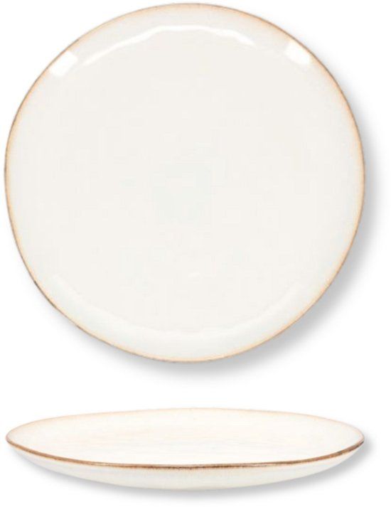 Salt & Pepper Dinerborden Wit Aardewerk Rond 28 cm - 4 Stuks