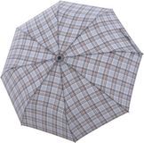 doppler Paraplu Carbonsteel Long AC Karo Grey Grijs Veelkleurig