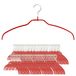 MAWA Reston Lloyd Silhouette Ultradunne serie, antislip, ruimtebesparende shirthanger, stijl 42/FT, rood, gelegeerd staal, pvc, kunststof, verchroomd, 180 stuks