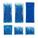 Relaxdays coldpack - set van 5 - met hoes - herbruikbaar - magnetronbestendig - gelpacks - blauw