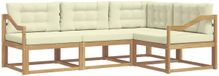 vidaXL - Buiten - bank - set - 3 - st - Wit - en - crèmekleurig - Polyester