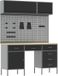 vidaXL Werkbank met laden, 8 stuks, rood, van hout en staal