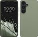 kwmobile telefoonhoesje geschikt voor Samsung Galaxy S26 FE - Hoesje met siliconen coating - Smartphone case in grijsgroen