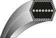 Ratioparts 122-308 aandrijfriem type 4-12,7 x 2490 dubbele wigriem