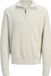 Jack & Jones Trui Jprblamilano Stitch Knit Half Zip S 12259664 Cloud Dancer/melange Mannen Maat - L