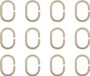 MSV Douchegordijn ringen - Kunststof - Beige - 24 stuks