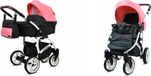 BabyLux® Optimal | Ensemble de poussette 2 en 1 | Black Coral | Poussette combinée | Ensemble de poussette | Poussette canne
