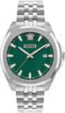 Versace VEKKA0425 Heren Polshorloge Groen Stalen Band Saffierglas Quartz 42mm