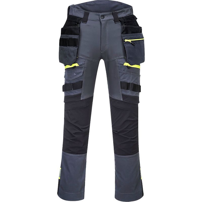 Portwest DX4 Stretch Werkbroek met Afneembare Holsterzakken - Grijs - Maat 52