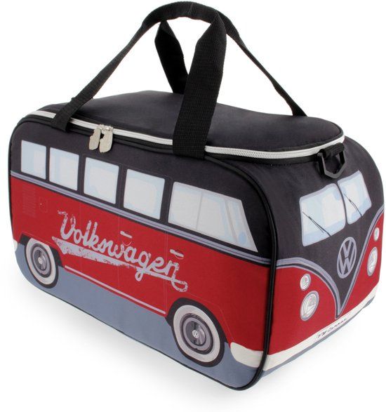 BRISA VW Collection - Volkswagen T1 Bulli Bus-design geïsoleerde koel-warmte-thermo-picknick-lunchbox (petrol & bruin/25 l)