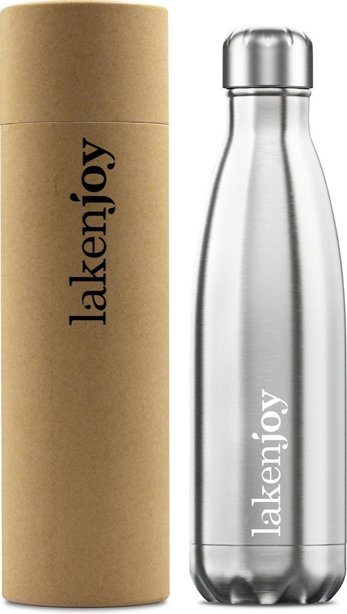 Laken Thermosfles Joy - 500 ml - Zilver - RVS - Dubbelwandig