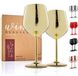 Set de 2 verres à vin en acier inoxydable pour extérieur et camping