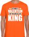 Bellatio Decorations Shoppartners Bv Naam cadeau t-shirt - my name is Valentijn - but you can call me King - oranje - heren - koningsdag - verjaardag - sport XL