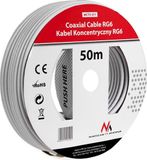 Maclean RG6 Coaxiale kabel 1.0CCS 50 m Wit