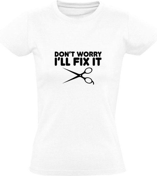 Sol's Kapster Fix It Dames T-shirt - Wit - Maat M