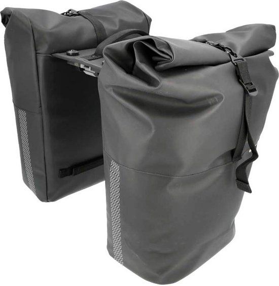 New Looxs Nyborg Double MIK - Dubbele Fietstas - 34L - Zwart