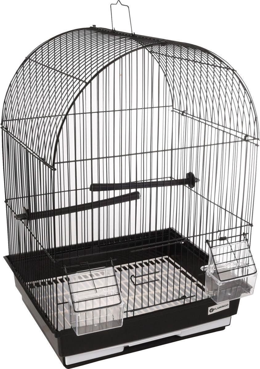 FLAMINGO Vogelkooi Alor Zwart - Zwart - 34.5 x 28 x 48.5 cm