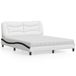 Maison Exclusive - Lit avec matelas « Hvar » blanc et noir 160 x 200 cm, simili cuir