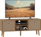HOMCOM TV-standaard van MDF, 110x29x46,5 cm, bruin.