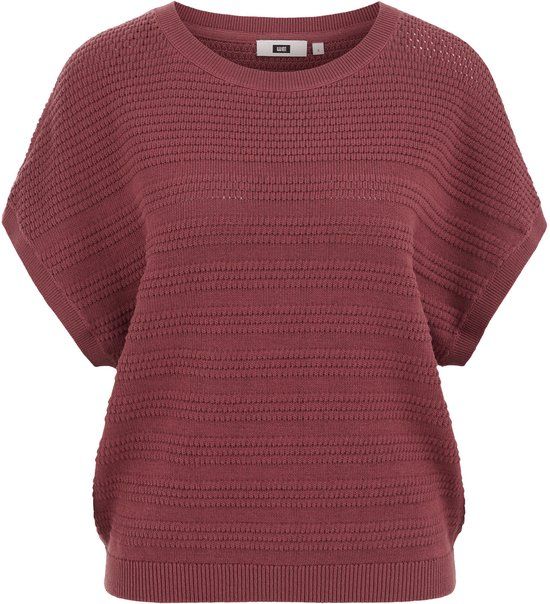 WE Fashion Dames trui met structuur - Old rose - Maat XL