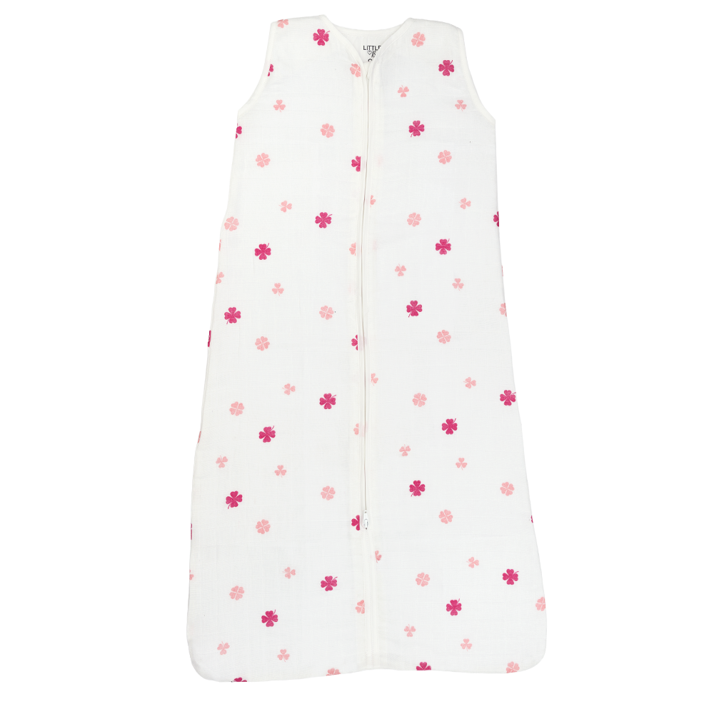 Little Boo Slaapzak Little Boo Hydrofiel Cozy Clover Pink 90cm