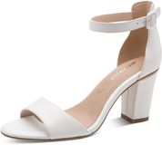 Tamaris Dames 1-28326-42 sandalen met hak, wit, 41 EU