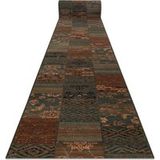 Kashqai Tapis de couloir Kashqai 4327/400 Oriental, Patchwork vert 67cm Green 67x200 cm