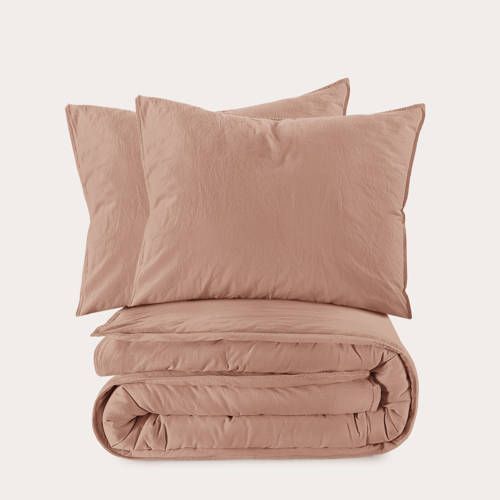 NOUS Living stone washed katoenen dekbedovertrek 200x220 cm