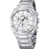 Jaguar J805/E Heren Polshorloge Chronograaf Zilverkleurig Staal Wit Saffierglas 5 ATM