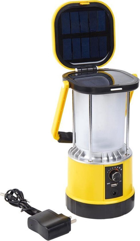 LedKoning Solar camping lamp Clap dimbaar met USB lader op zonne-energie