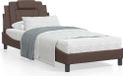 Maison Exclusive - Lit « Viana » avec matelas marron 80 x 200 cm en similicuir