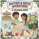 Brother & Sister Adventures: A Coloring Book