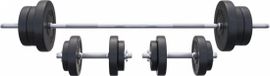 Gorilla Sports Set haltères 70 kg Plastique