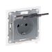LEGRAND SEANO 765224 Geaard stopcontact met verhoogde aanraakbeveiliging en klapdeksel IP44, steekklemmen, 16 A, 250 V, kleur: gelakt aluminium