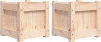 vidaXL Plantenbakken 2 stuks massief grenenhout bruin