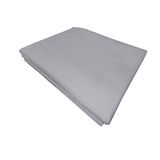 PENSIERI DELICATI Bedlaken voor tweepersoonsbed 250 x 300 cm, bedlaken voor tweepersoonsbed van 100% katoen, gemaakt in Italië, kleur grijs
