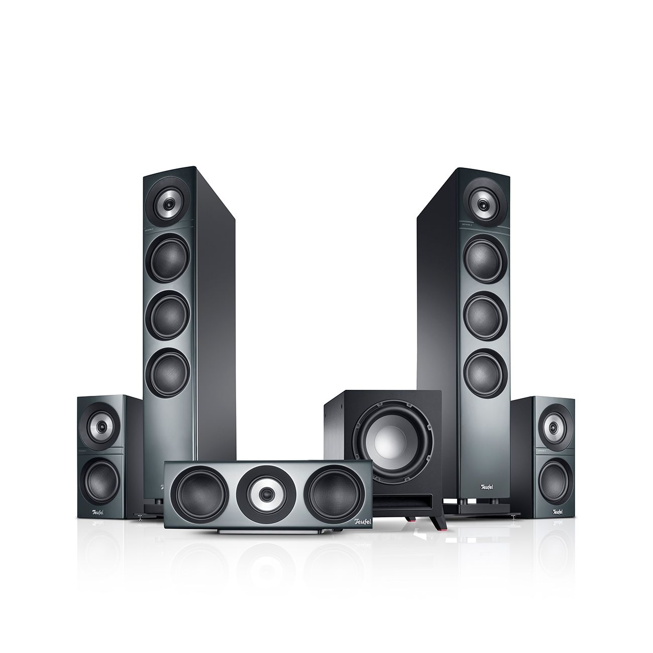 Teufel DEFINION 3 Surround Power Edition "5.1-Set" - High end surround set met vloerstaande speakers - Antraciet