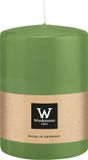 Wiedemann Bougie cylindrique/bougie pilier grande - vert clair - 15 x 10 cm - 113 heures de combustion - bougies pilier