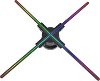DrPhone HoloVisionX Ultra2 – 3D WiFi Hologram Projector Met 4 Bladen – Hologram Met Online Bediening – 720 LED - Gemakkelijk Te Installeren - Zwart