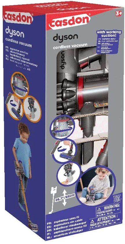 Casdon Dyson Cordless Vacuum - Kids Vacuum Cleaner - Toy Vacuum Cleaner - Dyson Kids